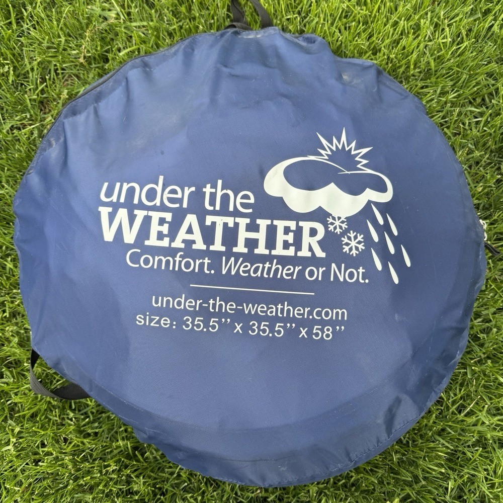Under the Weather Navy Blue Personal Pop Up Pod Sports Tent 35.5x35.5x58 Shelter